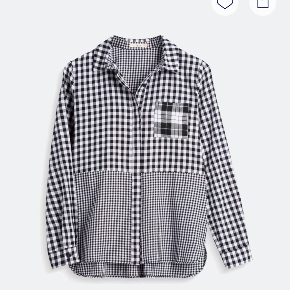 Le Lis Black and White Checkered Shirt
